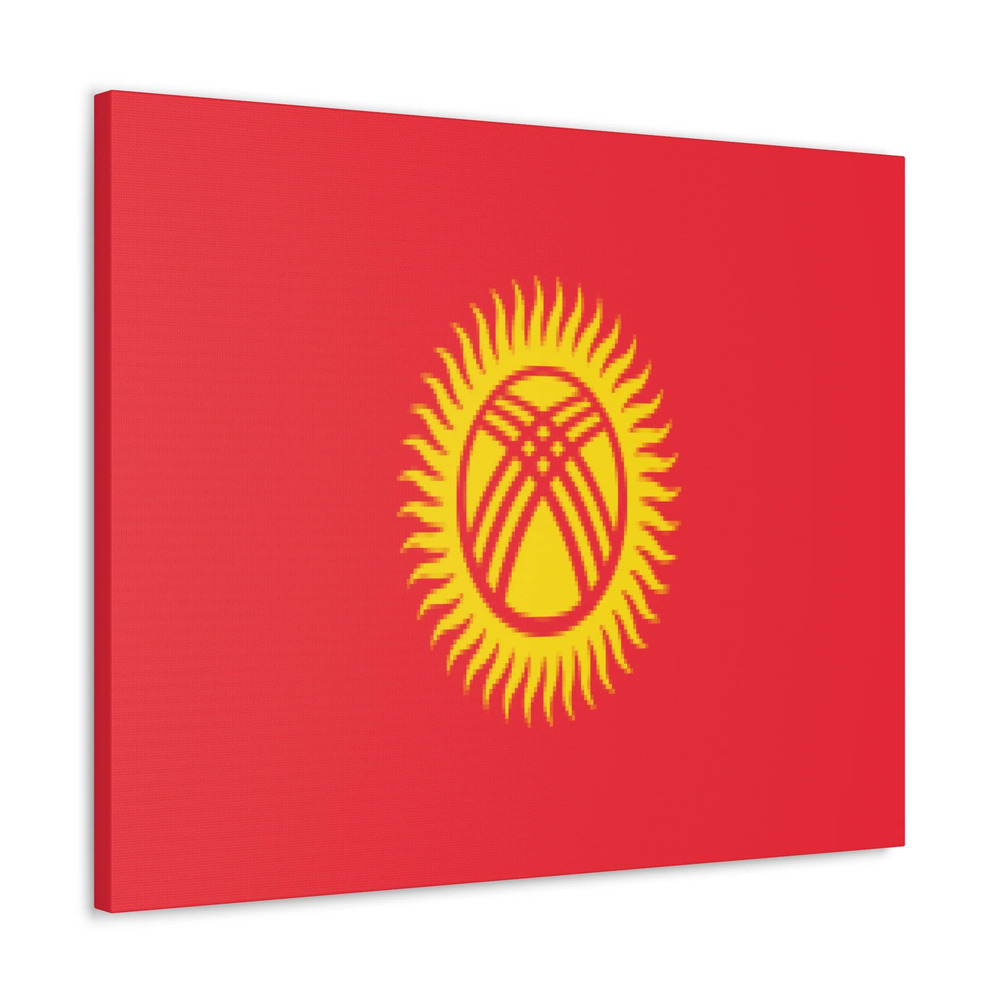 Kyrgyzstan Country Flag Canvas Vibrant Wall Art Unframed Home Decor